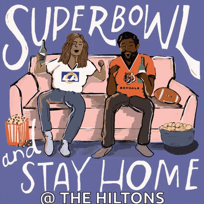 Poster For Super Bowl And Stay Home GIF