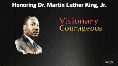 Poster Honoring Dr. Martin Luther King Jr. January 19 2026 GIF