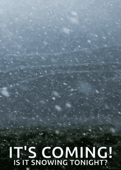 Poster It's Coming Is It Snowing Tonight GIF