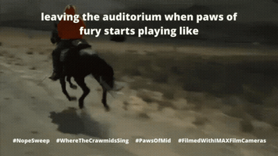 Poster: Leaving Auditorium When Paws Of Fury Plays GIF