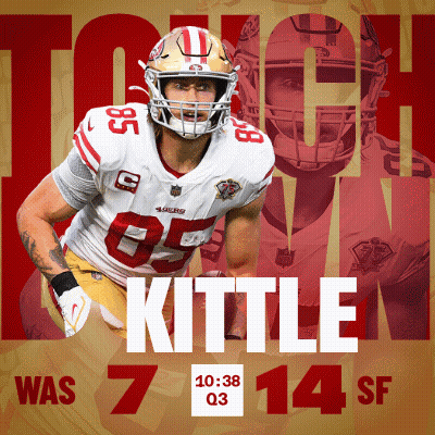 Poster Of Football Player Kittle GIF