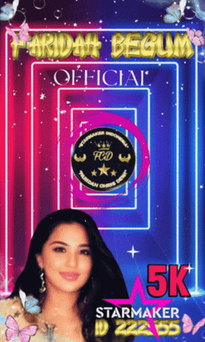 Poster Saying 5K Starmaker And Woman GIF