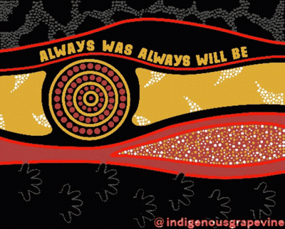 Poster Saying Always Was Always Will Be GIF