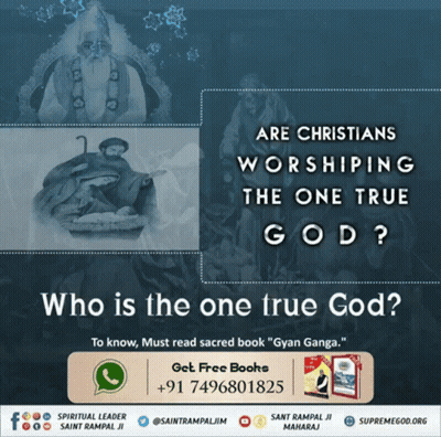 Poster Saying Are Christians Worshiping One True God GIF