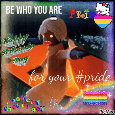 Poster Saying Be Who You Are Pride GIF