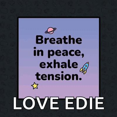 Poster Saying Breathe In Peace Exhale Tension GIF