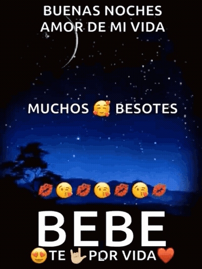 Poster Saying Buenas Noches Amor De Mi Vida GIF