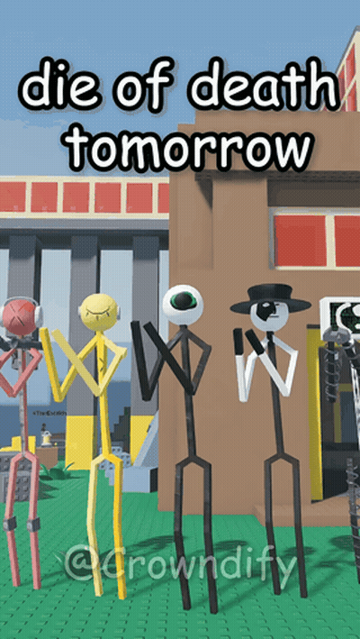 Poster Saying Die Of Death Tomorrow GIF