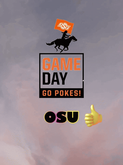 Poster Saying Game Day Go Pokes GIF