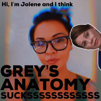 Poster Saying Grey's Anatomy Sucks GIF