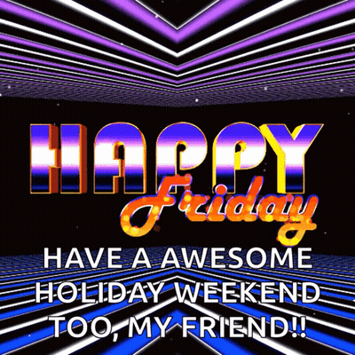 Poster Saying Happy Friday GIF