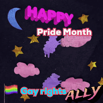 Poster Saying Happy Pride Month Gay Rights Ally GIF
