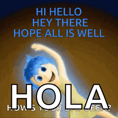 Poster Saying Hi Hello Hey There Hope All Is Well Hola GIF