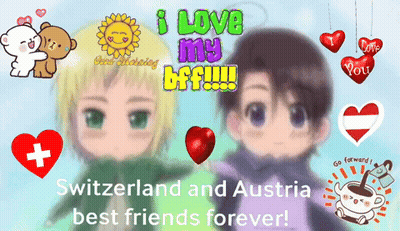 Poster Saying I Love My BFF GIF