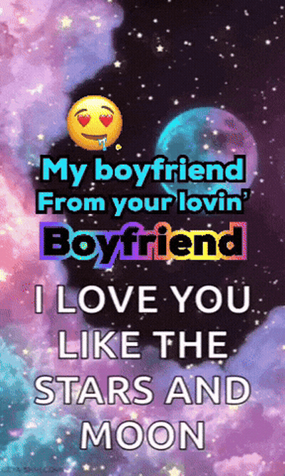 Poster Saying I Love You Like The Stars And Moon GIF