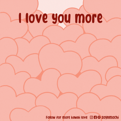 Poster Saying I Love You More With Hamster Hearts GIF