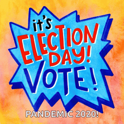 Poster Saying It's Election Day Vote GIF