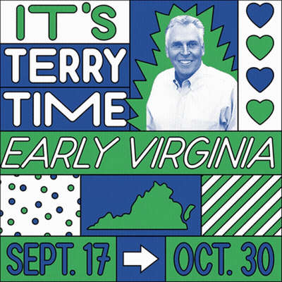 Poster Saying It's Terry Time Early Virginia Sept 17 Oct 30 GIF