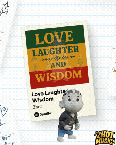 Poster Saying Love Laughter And Wisdom GIF