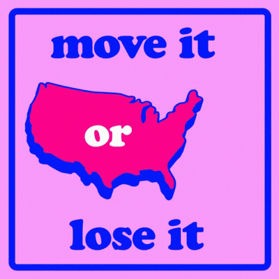 Poster Saying Move It Or Lose It GIF