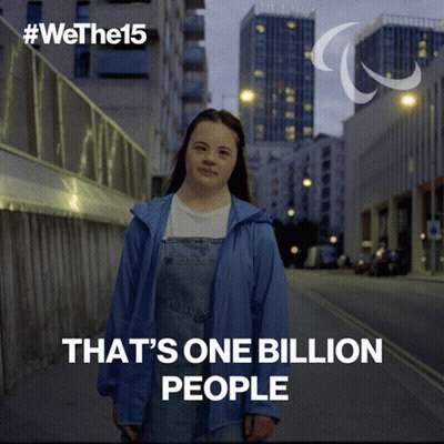 Poster Saying One Billion People With Girl GIF