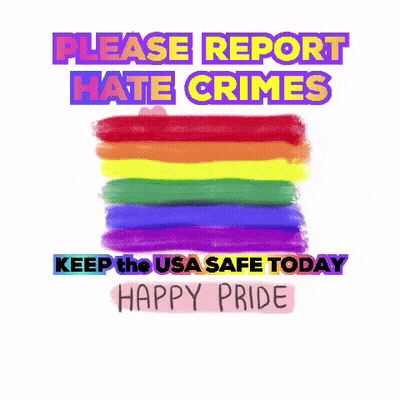 Poster Saying Please Report Hate Crimes GIF
