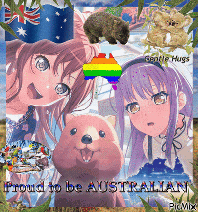 Poster Saying Proud To Be Australian GIF