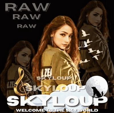 Poster Saying Raw Raw Raw Skyloup GIF