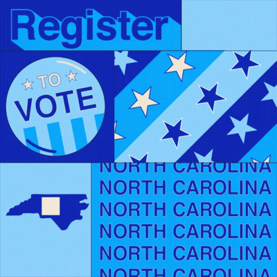 Poster Saying Register To Vote North Carolina GIF