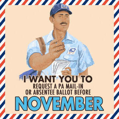 Poster Saying Request Absentee Ballot Before November GIF