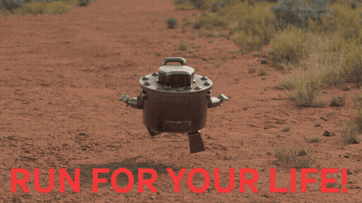 Poster Saying Run For Your Life GIF