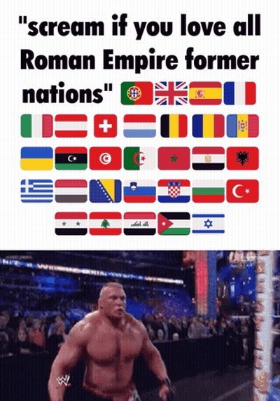 Poster Saying Scream If You Love All Roman Empire Former Nations GIF