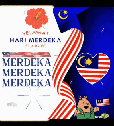 Poster Saying Selamat Hari Merdeka GIF