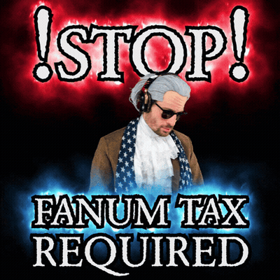 Poster Saying Stop Fanum Tax Required GIF