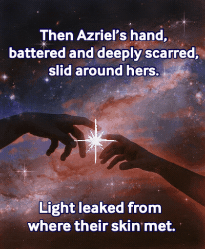 Poster Saying Then Azriel's Hand Battered And Deeply Scarred GIF