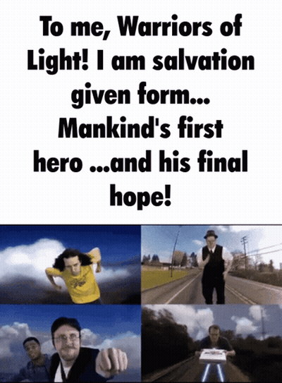 Poster Saying To Me Warriors Of Light I Am Salvation Given Form GIF