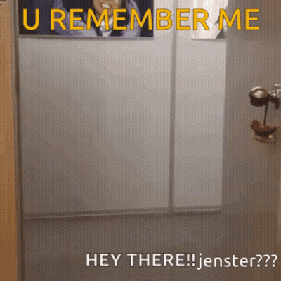 Poster Saying U Remember Me Hey There Jenster GIF