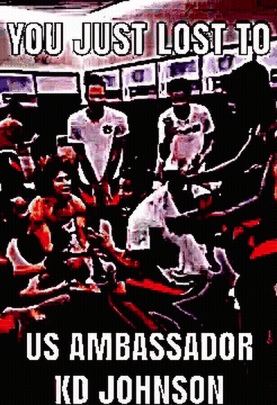 Poster Saying Us Ambassador Kd Johnson GIF