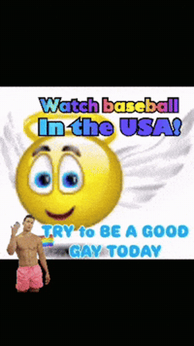 Poster Saying Watch Baseball In The USA GIF