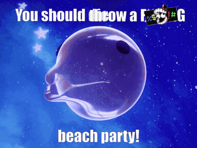 Poster Saying You Should Throw A G Beach Party GIF
