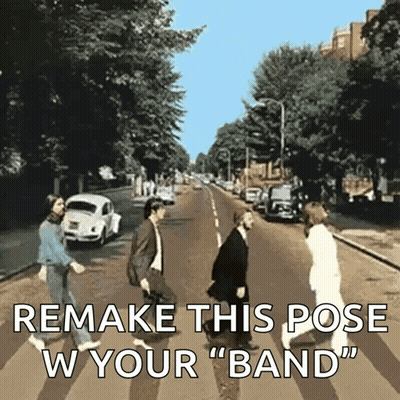 Poster Says Remake This Pose With Your Band GIF