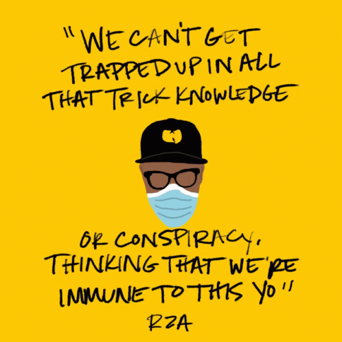Poster Says We Can't Get Trapped Up In Trick Knowledge Or Conspiracy GIF