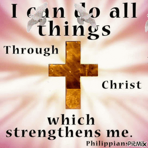 Poster With Cross I Can Do All Things Through Christ GIF