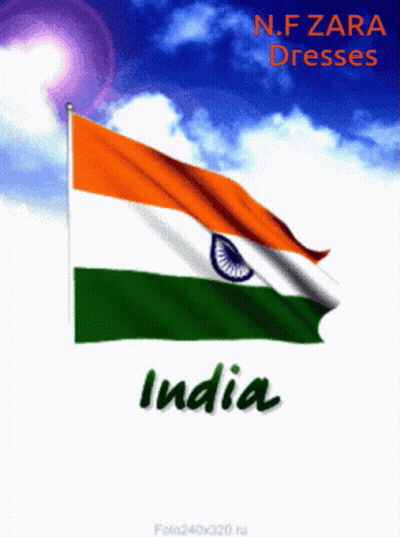 Poster With Flag And Name India GIF