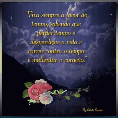 Poster With Foreign Quote And Flowers GIF