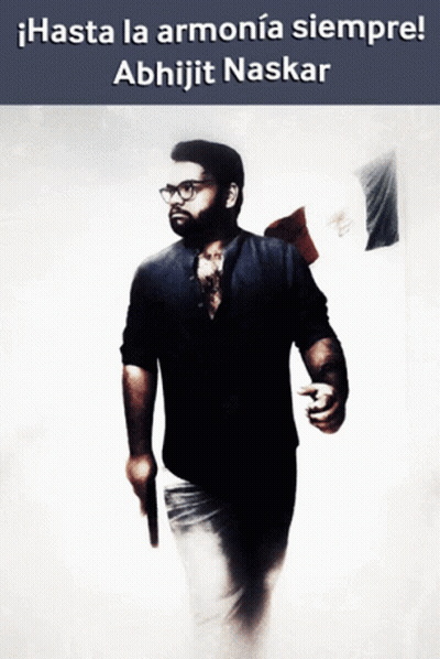 Poster With Man Holding Gun Abhijit Naskar GIF