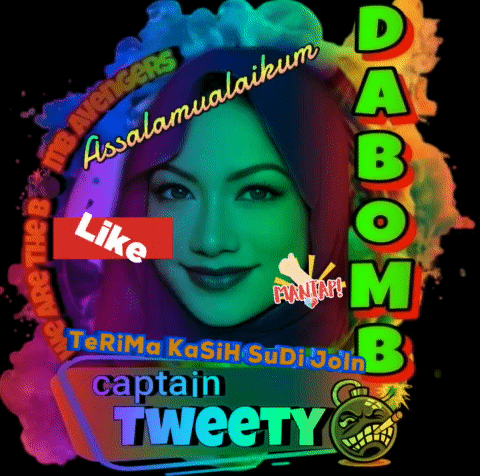 Poster With Woman's Face Captain Tweety GIF