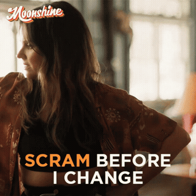 Poster Woman Kimono Scram Before I Change GIF