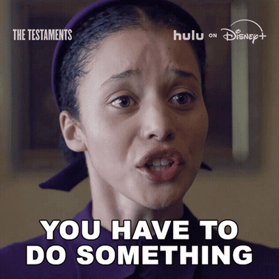Poster Woman Making Funny Face Saying You Have To Do Something GIF