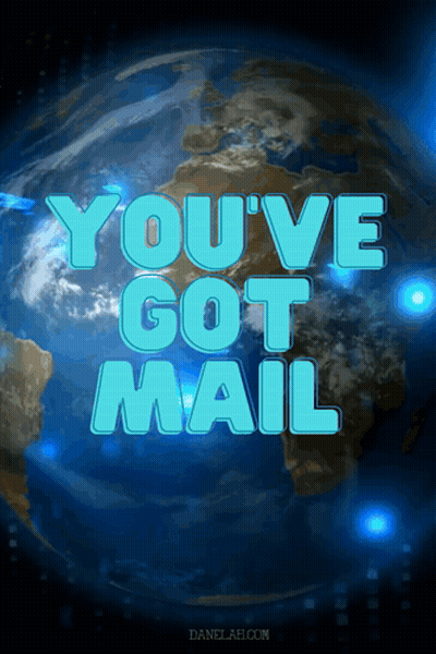Poster You've Got Mail With Globe GIF
